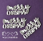 VERY MERRY - napisy "merry christmas" , wzór 2