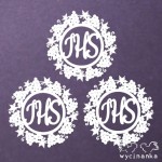 KOMUNIA 2020 - wianki z napisami IHS, 3 szt.