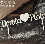 PERSONALIZOWANY topper na tort , wz. 3, sklejka 3mm