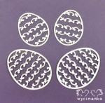 WIELKANOC 2018 - pisanki z ornamentem, 4 szt.