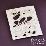 napis "Rocznica Ślubu" i cyfry, wzór 2