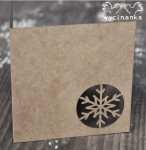 VERY MERRY - KARTKA z płatkiem śniegu, kolor "KRAFT"