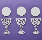 ażurowe kielichy z komunikantami, 3 szt.
