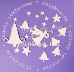 Zestaw świątecznych wycinanek z aniołem