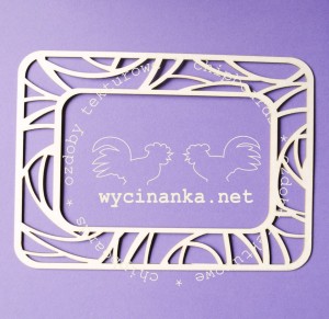ramka prostokątna - AŻUROWE RÓŻE