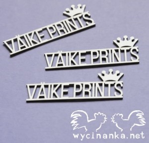 napis "VÄIKE PRINTS" EE, 3 szt.