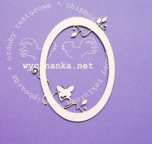 ramka ozdobna z motylkiem