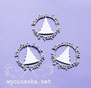 Świąteczne rozetki z choinką, 3 szt.