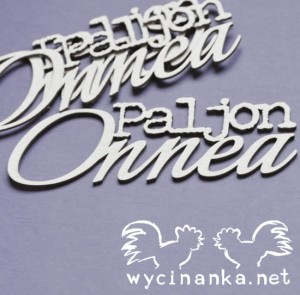 napisy "Paljon Onnea" FI, wz.3, 3 szt.