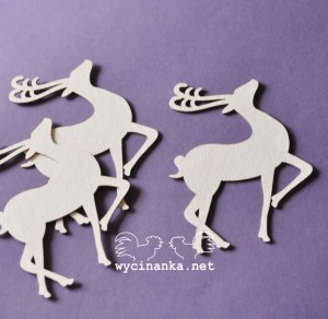 stylizowane renifery, 3 szt.