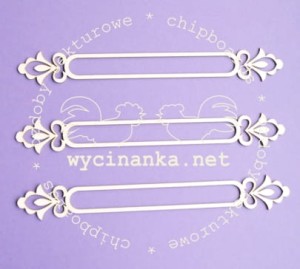 podłużne ramki z ornamentem roślinnym, wzór 4