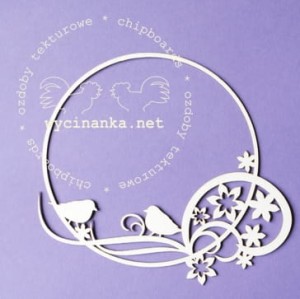 ramka z ptaszkami