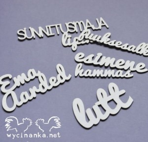 zestaw napisów "SÜNNITUSMAJA LIPIK" EE