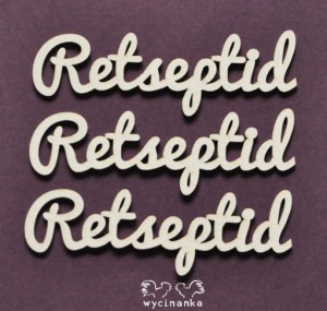 napis "Retseptid" EE, 3 szt.