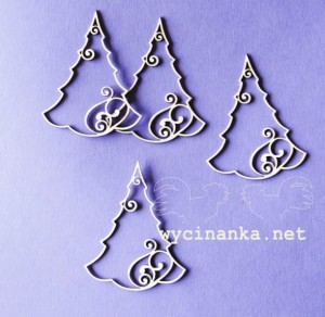choinki z ornamentem, wzór 1
