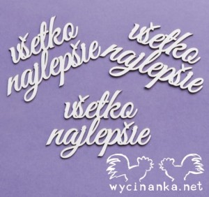 napis "všetko najlepšie",  wz. 1, 3 szt.