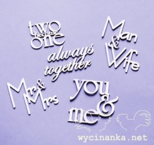 zestaw napisów "you & me - always together"