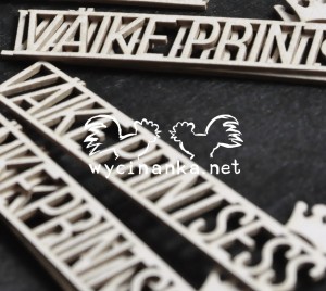 napis "VÄIKE PRINTSESS" EE, 3 szt.