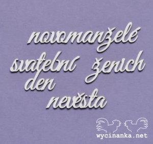 zestaw napisów "svatební den"
