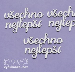 napisy "všechno nejlepší", wzór 2, 3 szt.
