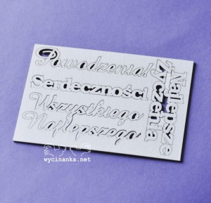 zestaw życzeń w arkuszu