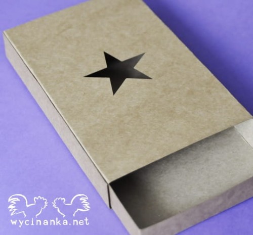 pudełko - szufladka z gwiazdką