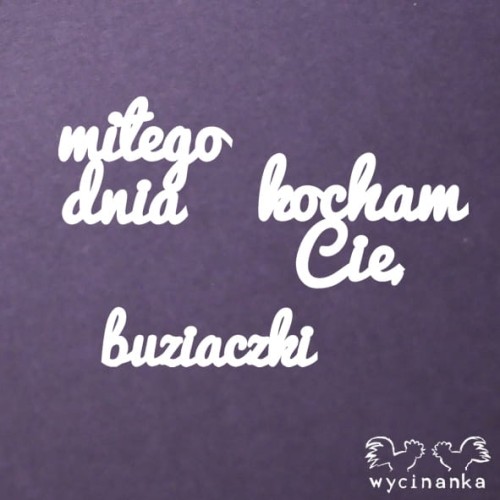 WALENTYNKI 2019 - zestaw napisów "Kocham Cię" 