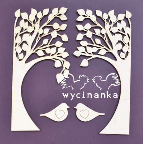 drzewko ślubne z ptaszkami