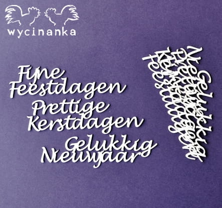 inscriptions Fijne Feestdagen, Prettige Kerstdagen, Gelukkig Nieuwjaar NL