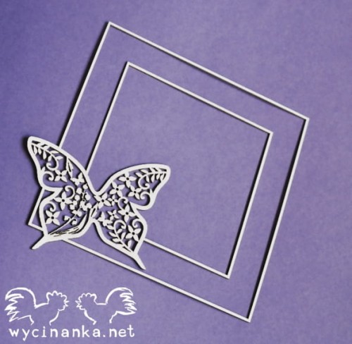  SUMMER WEDDING - ramka z motylem