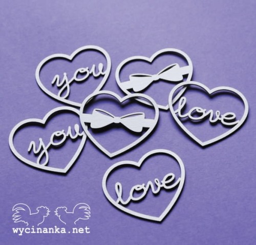 LOVE LETTER tekturowe serduszka..JPG