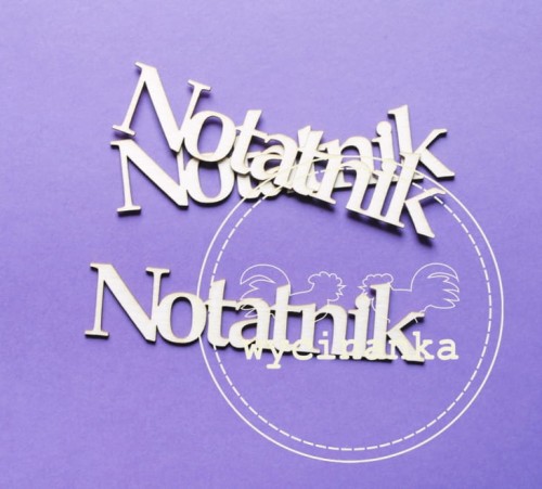 napisy "Notatnik" 